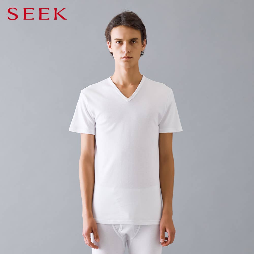 【綿100%/発熱】ＶネックＴシャツ（V首）